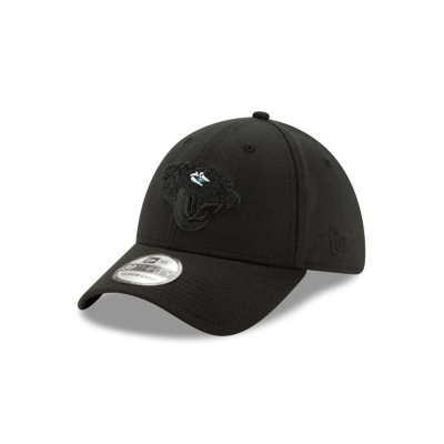 Black Jacksonville Jaguars Hat - New Era NFL NFL Logo Elements 2.0 39THIRTY Stretch Fit Caps USA1926430